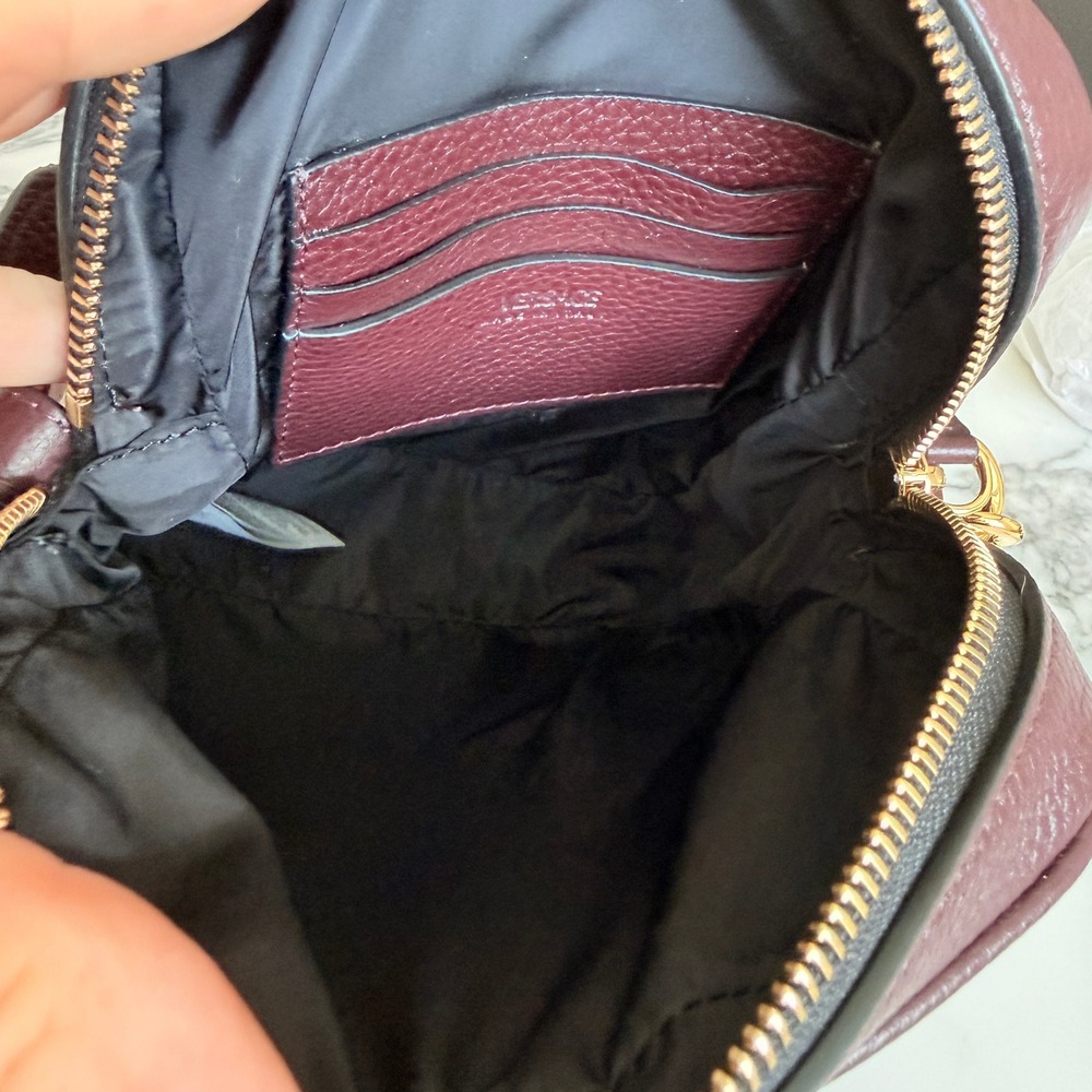Versace Crossbody Bag Vitello Granato Garnet Oro Medusa Biggie 1002885 Bag - Picture 15 of 16